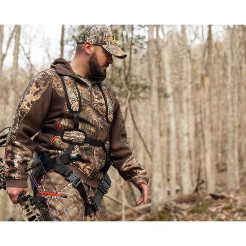  Hunter Safety Systems Camo Hunting X-1 Bowhunter Tree Stand Harness, LargeXL