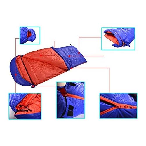  Huntingdoor -10 Degree Outdoor Camping Hiking Cold Winter Envelope Sleeping Bag Duck Down Sleeping Bag 1000 fill