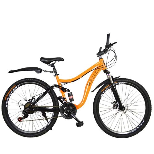  Huoduoduo Bike, Mountain Bike, 26 Inch 21 Speed Disc Brake High-Carbon Steel Off-Road Vehicle,Suitable for Outdoor Travel Mountaineering, Bicycle Turn Signal