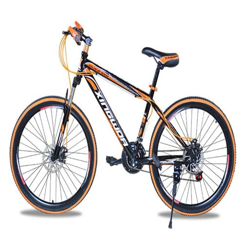  Huoduoduo Bike, Mountain Bike, 26 Inch 21 Speed Disc Brake High-Carbon Steel Off-Road Vehicle,Suitable for Outdoor Travel Mountaineering, Bicycle Turn Signal