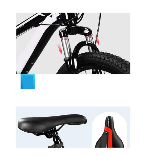  Huoduoduo Bike, Mountain Bike, 22 Inch 24 Speed Disc Brake High-Carbon Steel Off-Road Vehicle,Suitable for Outdoor Travel Mountaineering, Bicycle Turn Signal
