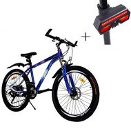 Huoduoduo Bike, Mountain Bike, 26 Inch 21 Speed Disc Brake High-Carbon Steel Off-Road Vehicle,Suitable for Outdoor Travel Mountaineering, Bicycle Turn Signal