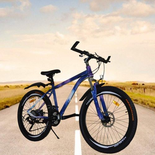  Huoduoduo Bike, Mountain Bike, 26 Inch 21 Speed Disc Brake High-Carbon Steel Off-Road Vehicle,Suitable for Outdoor Travel Mountaineering, Bicycle Turn Signal