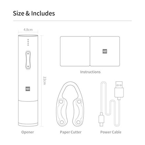  Huohou Automatische Wein Flaschenoeffner Kit Elektrische Korkenzieher mit Folienschneider Cork Out Tool 6 S OEffnen