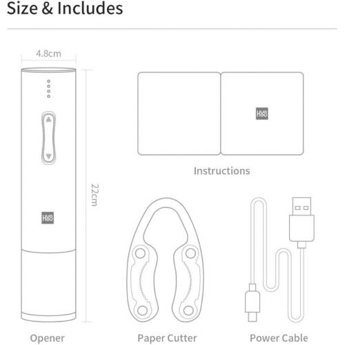  Huohou Automatische Wein Flaschenoeffner Kit Elektrische Korkenzieher mit Folienschneider Cork Out Tool 6 S OEffnen