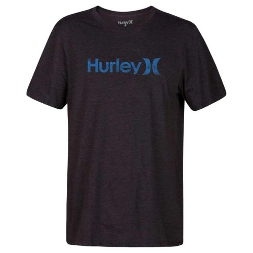  Hurley One and Only Push Through T-Shirt - Black Heather/Photo Blue - XL