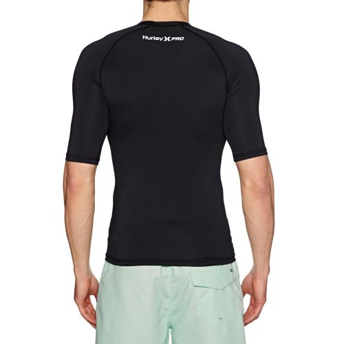  Hurley Pro Light Top SS Rash Guard - Black