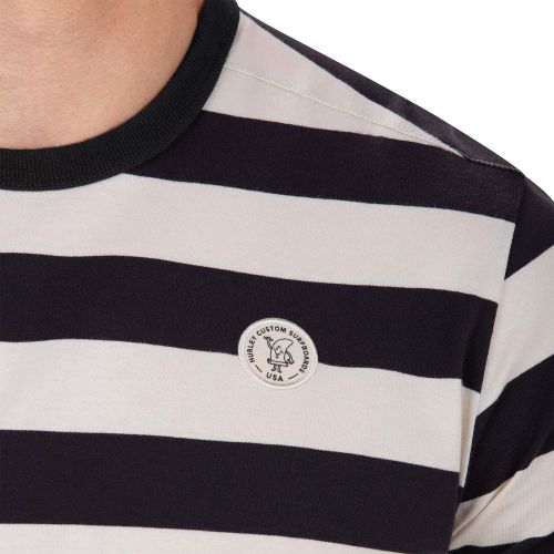  Hurley Mens Custom Striped Short Sleeve