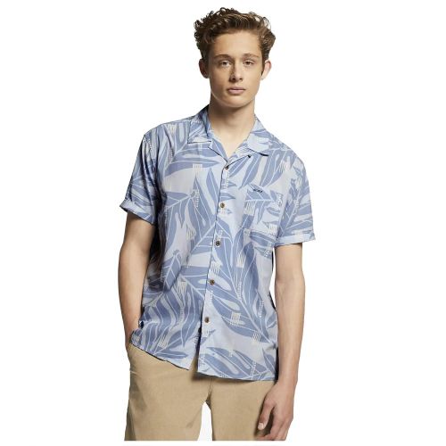  Hurley Mens Sig Zane Maloulu Short Sleeve Button-Down Shirt