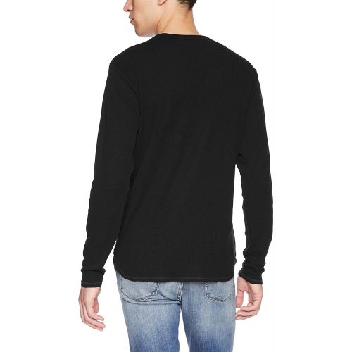  Hurley Mens Solid Embroidered Long Sleeve Thermal Shirt