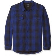 Hurley Mens Kyoto Heavy Weight Plaid Flannel Button Up Shirt