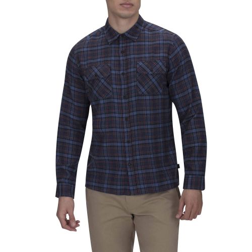  Hurley Mens Long Sleeve Plaid Woven Button Down Shirt