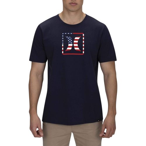  Hurley Mens Premium Block USA Short Sleeve Tee