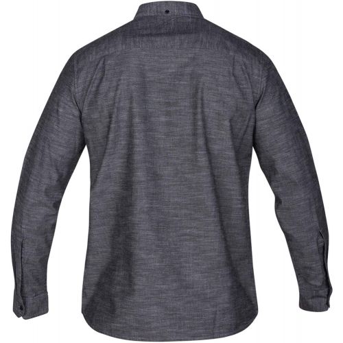  Hurley Mens One & Only Textured Long Sleeve Button Up