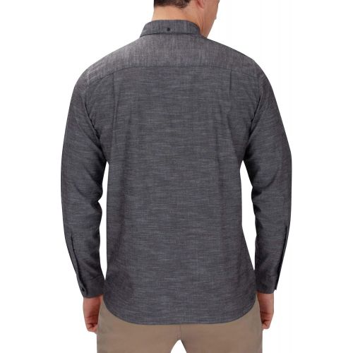  Hurley Mens One & Only Textured Long Sleeve Button Up