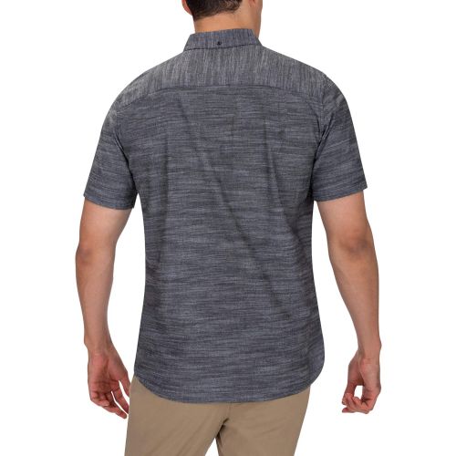  Hurley Mens One & Only Textured Short Sleeve Button Up