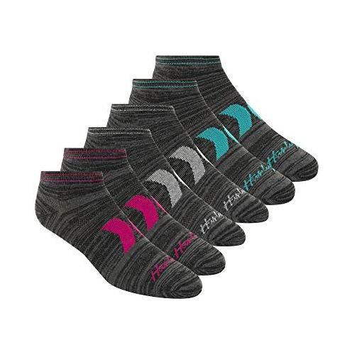  Hurley Womens 6 Pack Low Cut Socks