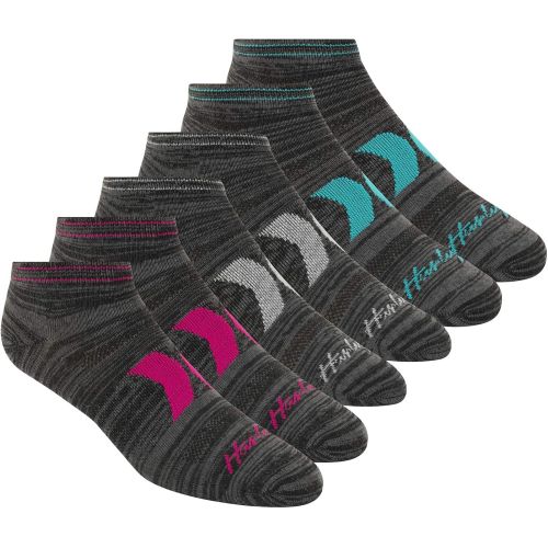  Hurley Womens 6 Pack Low Cut Socks