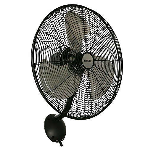  Hurricane Wall Mount Fan - 20 Inch | Pro Series | High Velocity | Heavy Duty Metal Wall Mount Fan for Industrial, Commercial, Residential, and Greenhouse Use - ETL Listed, Black