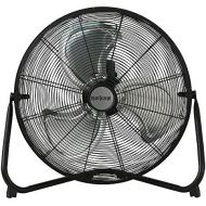 Hurricane HGC736476 Pro Series High Velocity Metal Floor Fan, 20, Black