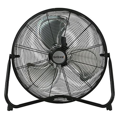  Hurricane HGC736476 Pro Series High Velocity Metal Floor Fan, 20, Black