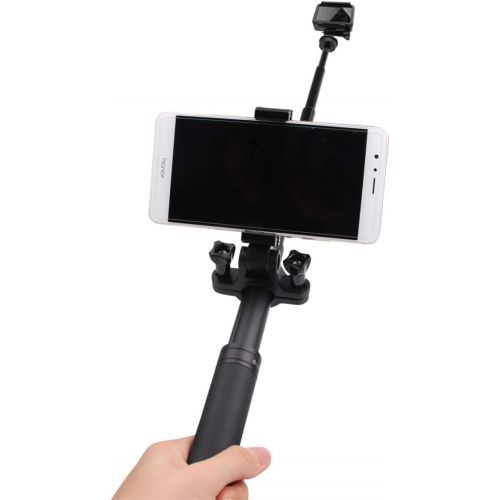  Hurricanes Ngaantyun Smartphone Bracket Holder Selfie Support on Extension Rod Stabilizer for OSMO Pocket/Action GOPRO Sports Cameras