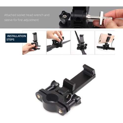  Hurricanes Ngaantyun Smartphone Bracket Holder Selfie Support on Extension Rod Stabilizer for OSMO Pocket/Action GOPRO Sports Cameras