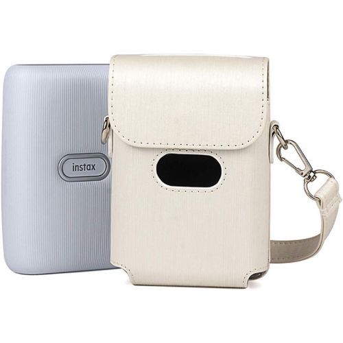  Hurricanes Camera Case Smartphone Printer Shoulder Bag for Fujifilm Instax Mini Link - White