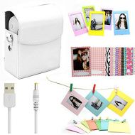 Hurricanes 5 in 1 Accessories Bundle Set (Leather SP-1 Case/ USB Power Cable/ Wall Hang Decor Frames / Films Frames / Sticker Borders) For Fujifilm Instax Share SP-1 Smartphone Pri
