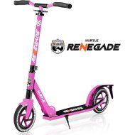Hurtle Renegade Kick Scooters for Kids Teenagers Adults- 2 Wheel Kids Scooter with Adjustable T-Bar Handlebar - Alloy Anti-Slip Deck - Portable Folding Scooters for Kids with Carrying Strap