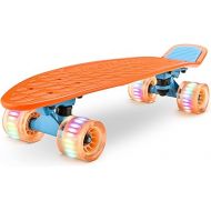 Standard Skateboard Mini Cruiser - 6'' PP Deck Complete Double Kick Skate Board w/ 3.25