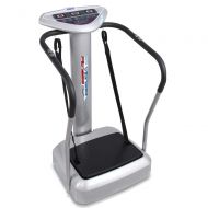 Hurtle Upgraded Standing Vibration Platform Machine - Full Body Fitness Exercise Trainer, Crazy Fit Massager w/ 3 LED Screen, 2 Resistance Bands, BMI Sensor, and Adjustable Speed Level -