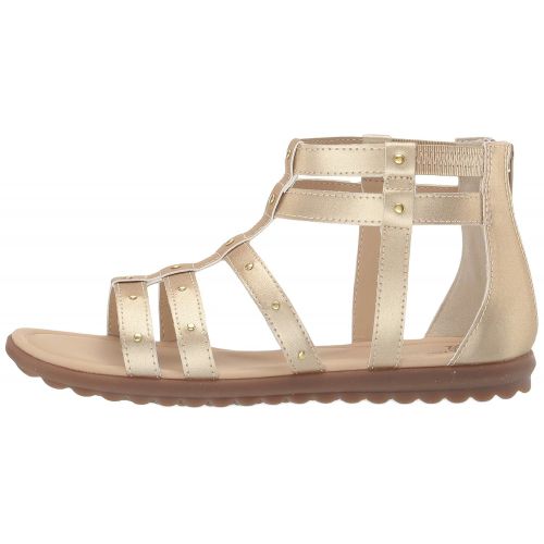  Hush+Puppies Hush Puppies Girls Addie Sandal, Gold, 060 Medium US Big Kid