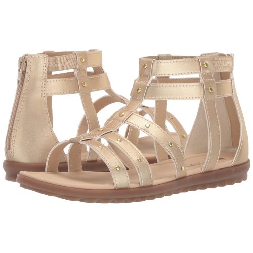  Hush+Puppies Hush Puppies Girls Addie Sandal, Gold, 060 Medium US Big Kid