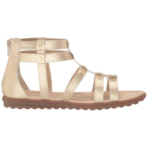  Hush+Puppies Hush Puppies Girls Addie Sandal, Gold, 060 Medium US Big Kid