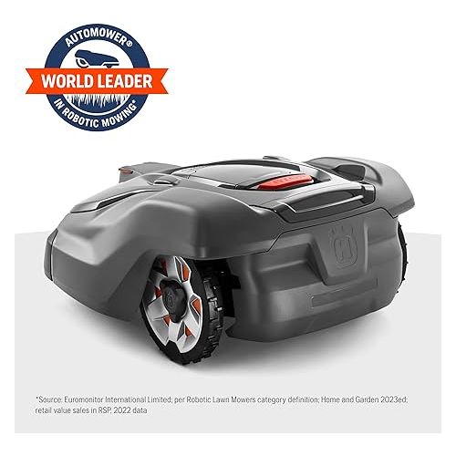  Husqvarna Automower 430XH Robotic Lawn Mower with GPS Assisted Navigation, Automatic Lawn Mower with Self Installation and Ultra-Quiet Smart Mowing Technology for Medium to Large Yards (0.8 Acre)