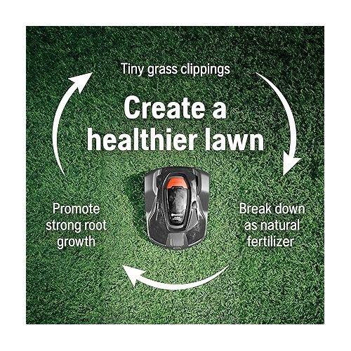  Husqvarna Automower 415X Robotic Lawn Mower with GPS Assisted Navigation, Automatic Lawn Mower with Self Installation and Ultra-Quiet Smart Mowing Technology for Small to Medium Yards (0.4 Acre)