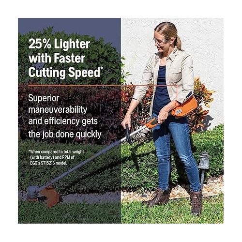  Husqvarna WeedEater 320iL Cordless String Trimmer with Battery and Charger, 16-Inch Straight Shaft Electric Weed Eater with Rapid Replace Trimmer Head for Seamless String Reloading