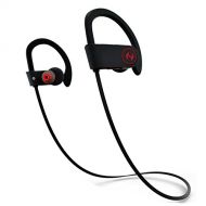 Bluetooth Headphones, Hussar Magicbuds Best Wireless Sports Earphones with Mic, IPX7 Waterproof, HD Sound with Bass, Noise Cancelling, Secure Fit, up to 9 Hours Working time (2019