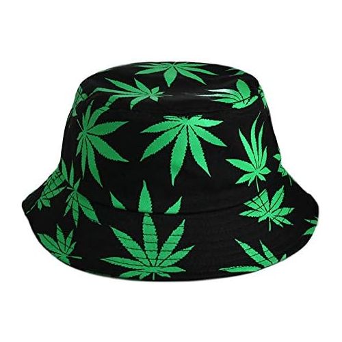  [아마존베스트]Hustar Unisex Maple Leaves Fishing Hat Sun Hat Fishing Hat Fishing Hat Dual Use Beach Hat Leisure Hat