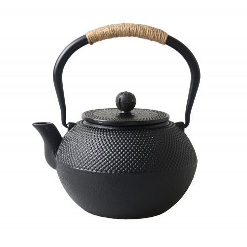 HwaGui Hwagui - Best Cast Iron Teapot With Infuser For Varieties Of Loose Leaf Tea, Tea Bags, Large Black Tea Kettle 1200ml/41oz