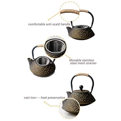  HwaGui Hwagui Big Capacity Pearl Tea Pot Teapot Kettle Tea for Home Deco Fine Art Gift 25Ounce (800ml)