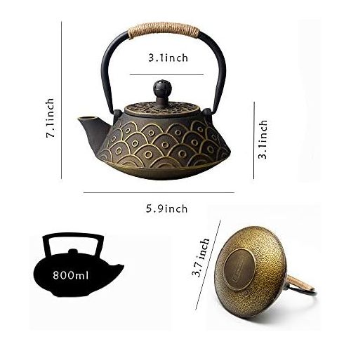  HwaGui Hwagui Big Capacity Pearl Tea Pot Teapot Kettle Tea for Home Deco Fine Art Gift 25Ounce (800ml)