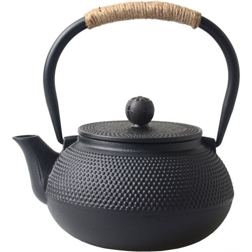  Hwagui Best Japanese Cast Iron Teapot With Stainless Steel Infuser For Loose Leaf Tea And Teabags, Cast Iron Tea Kettle Stovetop Safe, 800ml/27oz