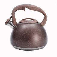 Hwhwxs Home Kitchen Kettle 3L Stainless Steel Kettle Whistle in The Heat Resistant Grain Wood Stove Teapot