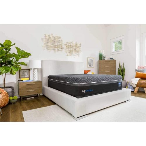 씰리 Hybrid mattress Sealy Premium Silver Chill 14-Inch Plush Cooling Mattress, King, Made in USA, 10 Year Warranty