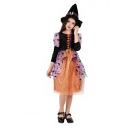 Hydra Costume Girls Witch Costume Glamour Queen Kids Halloween Dress Deluxe Set