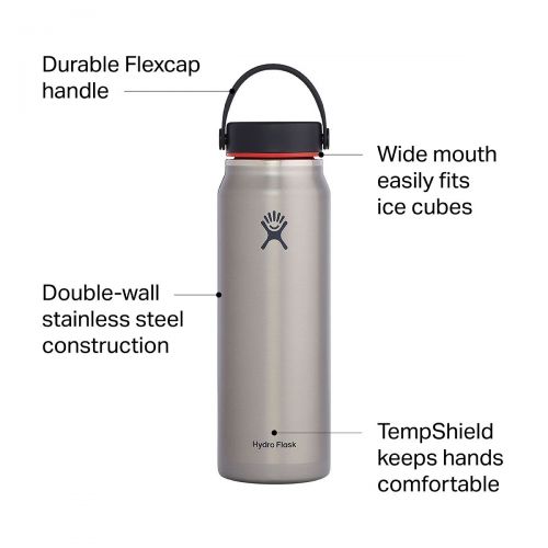  Hydro Flask 32oz Wide Mouth Trail Lightweight Water Bottle with Flex Cap