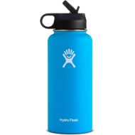 Hydro Flask Vacuum Insulated Stainless Steel Water Bottle Wide Mouth with Straw Lid (Pacific, 32-Ounce)