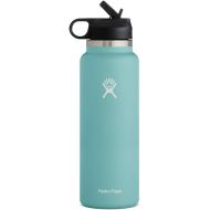 Hydro Flask 40 oz Wide Mouth with Straw Lid Stainless Steel Reusable Water Bottle - Vacuum Insulated, Dishwasher Safe, BPA-Free, Non-Toxic
